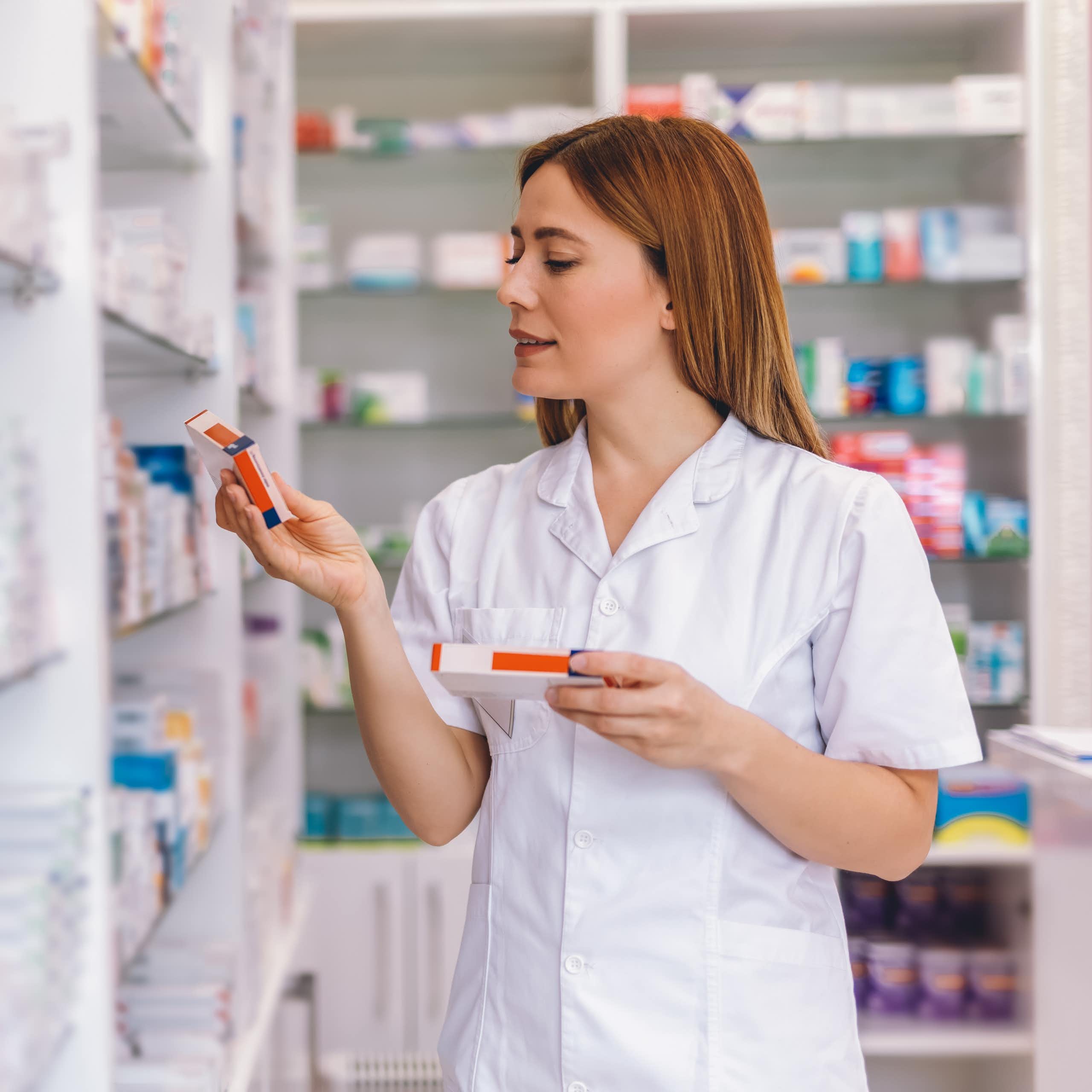 Pharmacist checks box