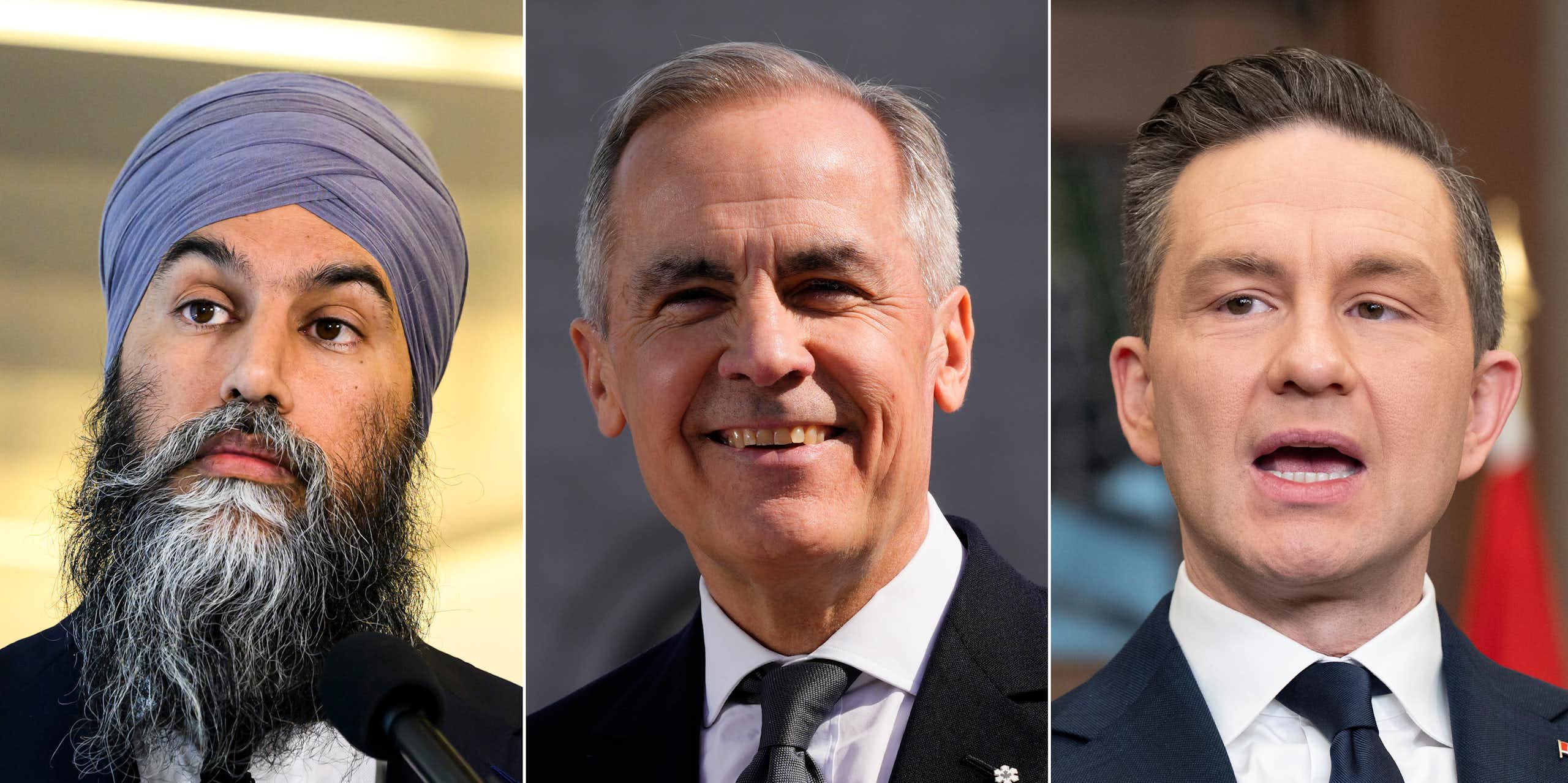 A combination photo shows three men, a bearded man in a turban, a man with short grey hair and one with short dark hair.