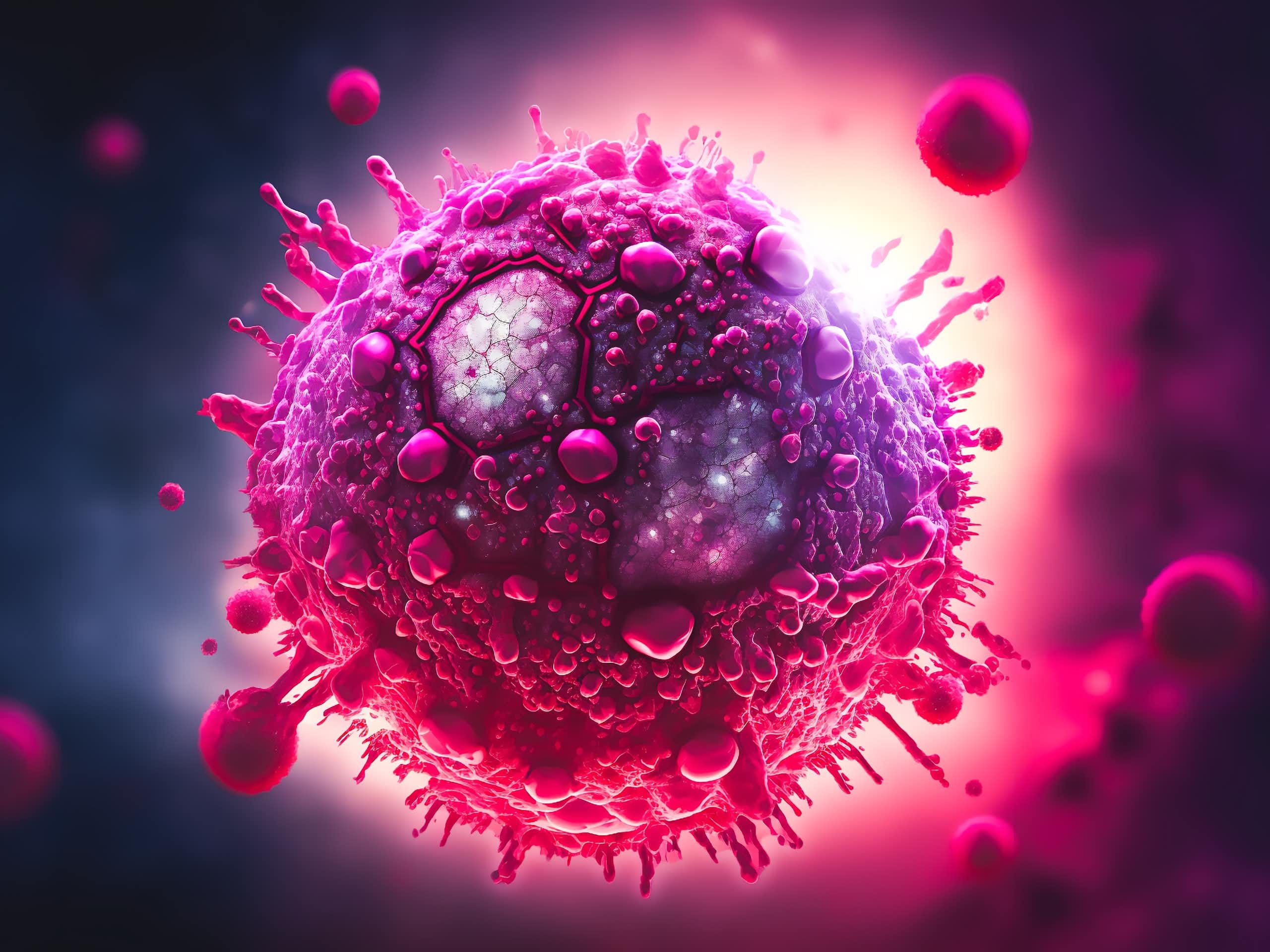 Illustration of the HIV virus